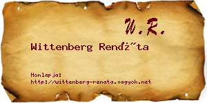 Wittenberg Renáta névjegykártya